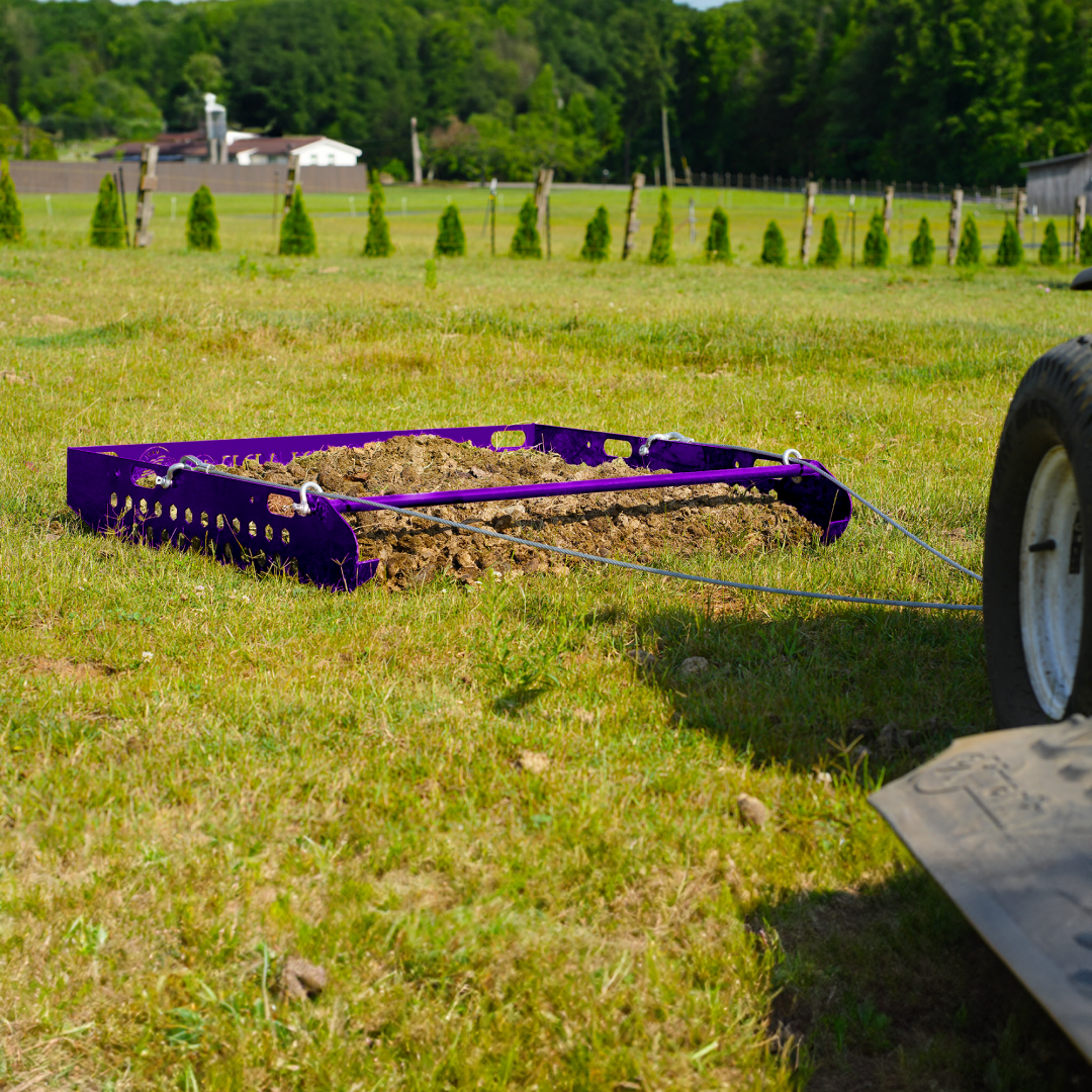 Paddock Blade Manure Collector | (NEW Purple