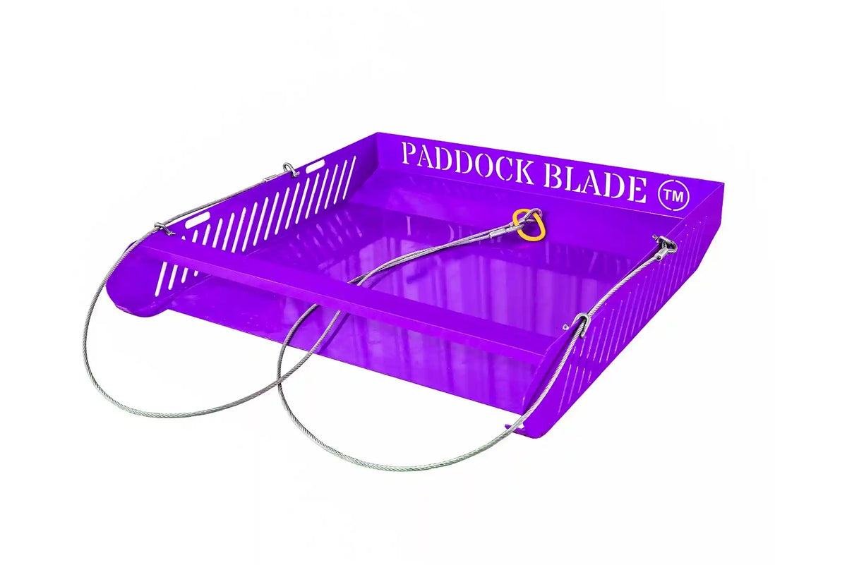 Paddock Blade Manure Collector | (NEW Purple